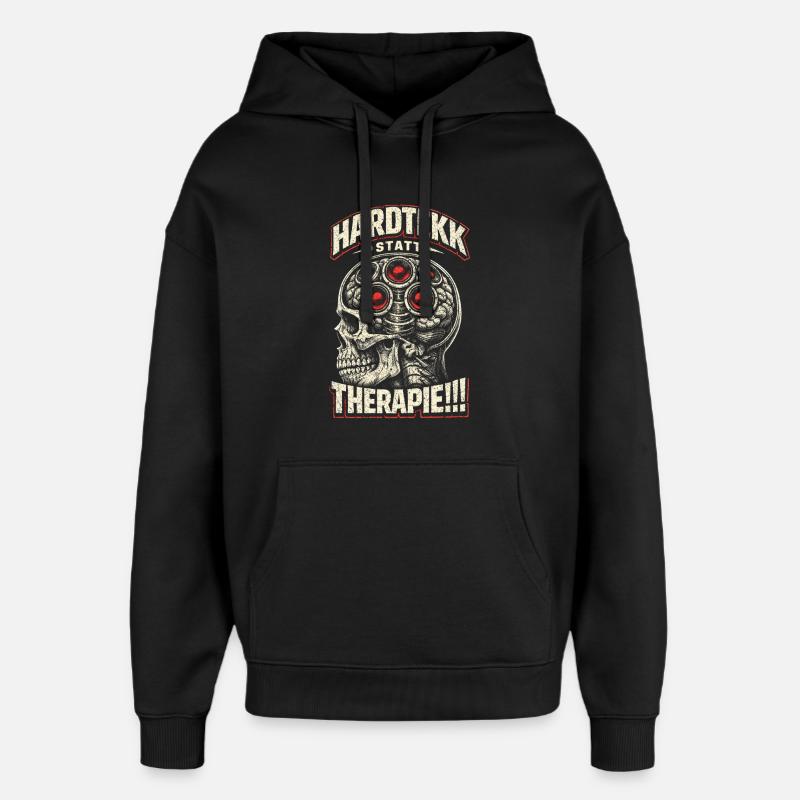 Hardtekk Tekke Allemagne de l’Est - Sweat à capuche unisexe Stanley/Stella Oversized - noir