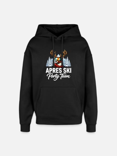 Après Ski Party Team - Oversized Unisex Hoodie by Stanley/Stella - black