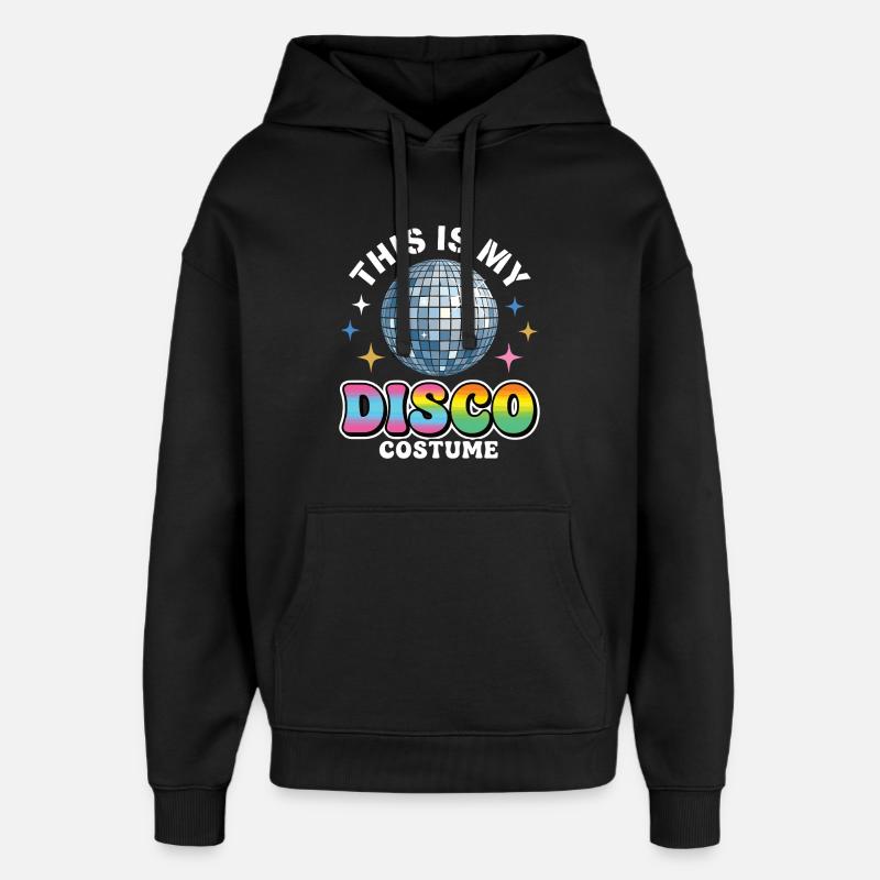 Voici mon costume disco boule disco - Sweat à capuche unisexe Stanley/Stella Oversized - noir