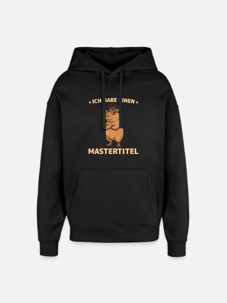 Master 2026 Capybara Master's Exam Passed - Oversized Unisex Hoodie by Stanley/Stella - black