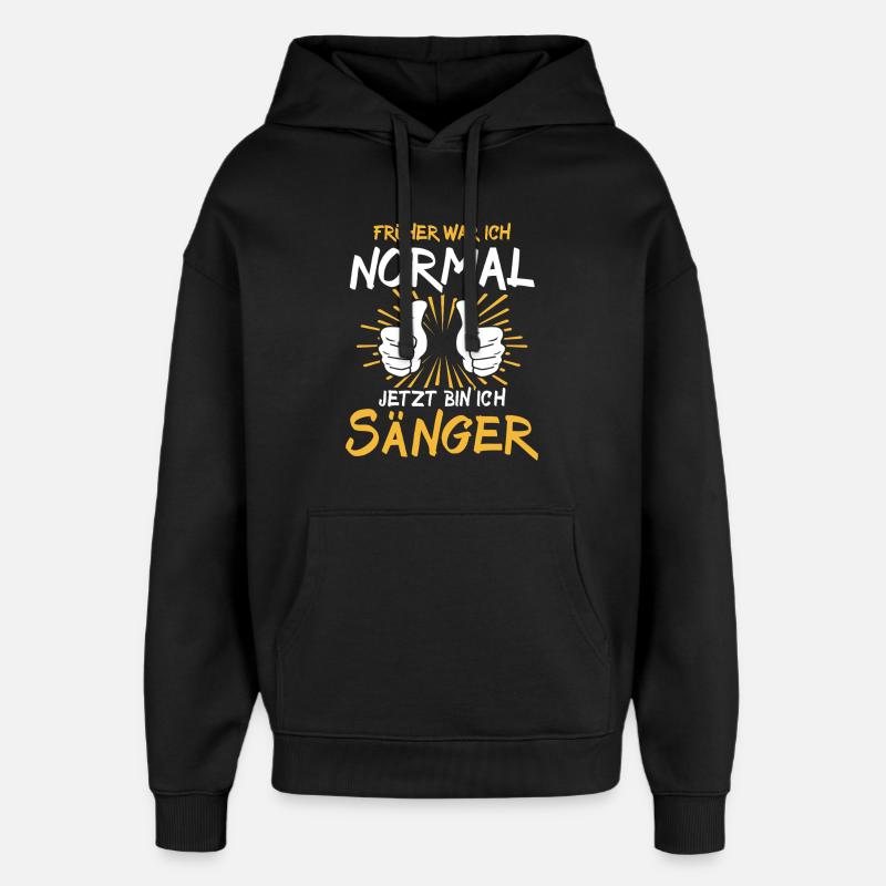 Chanteur disant - Sweat à capuche unisexe Stanley/Stella Oversized - noir