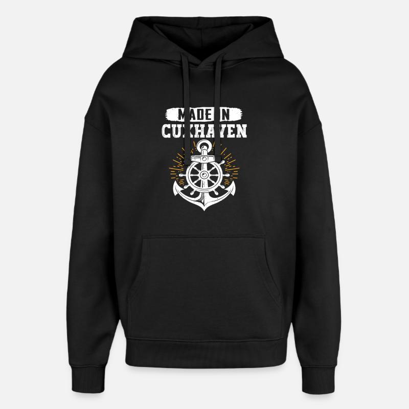 Cuxhaven MADE IN CUXHAVEN Fun - Sweat à capuche unisexe Stanley/Stella Oversized - noir