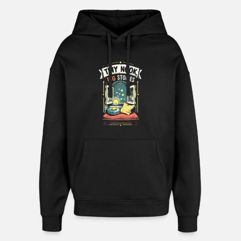 Tiny House Tiny Nook Grandes histoires - Sweat à capuche unisexe Stanley/Stella Oversized - noir