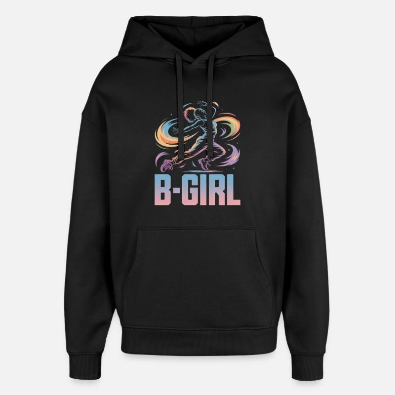 B-Girl Breakdance Streetstyle Rétro Design - Sweat à capuche unisexe Stanley/Stella Oversized - noir