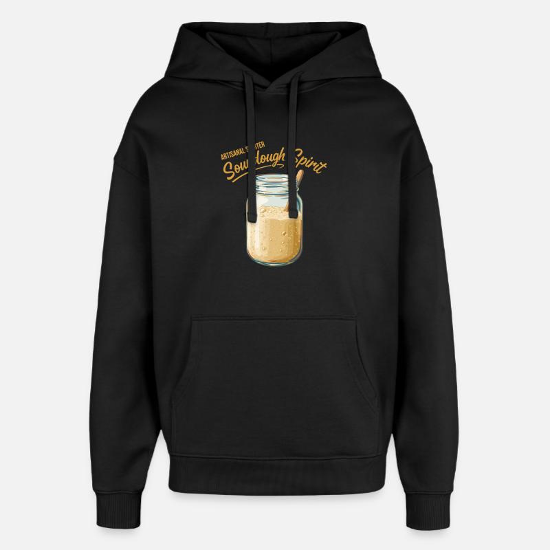 Sauerteig-Geisterbrot Backer Sauerteig - Oversized Unisex Hoodie von Stanley/Stella - Schwarz