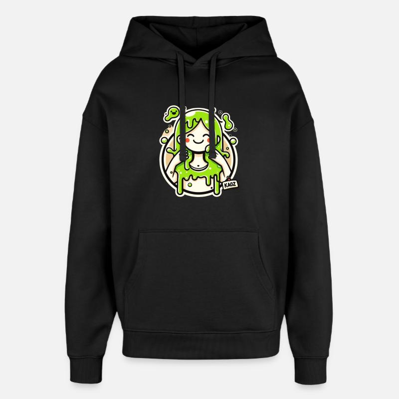 Illustrazione della Ragazza Lime Slime - Stanley/Stella Oversized Felpa con cappuccio unisex - nero