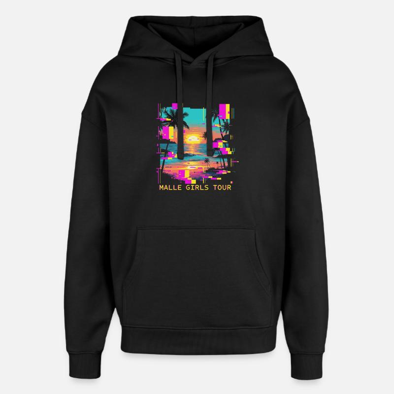 Visite de Malle Girls - Sweat à capuche unisexe Stanley/Stella Oversized - noir