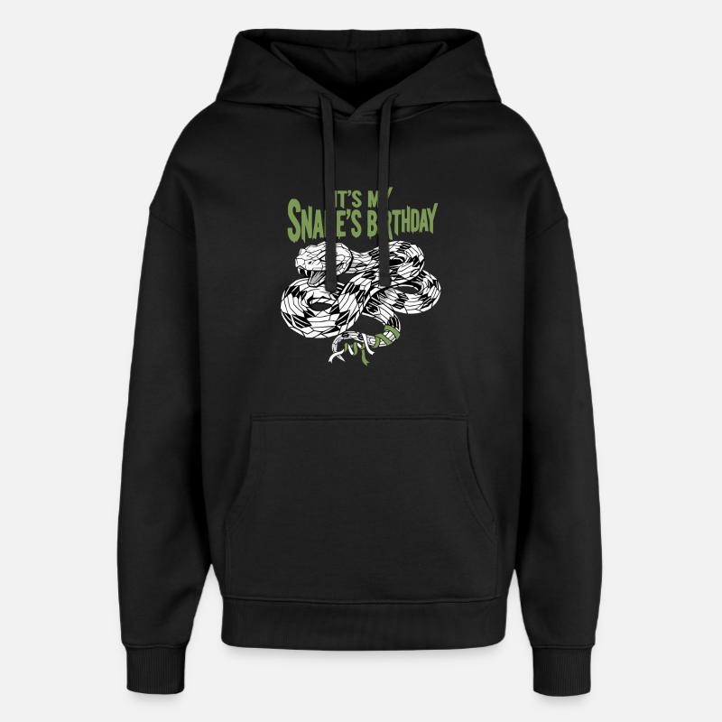 Reptiles d’anniversaire serpent - Sweat à capuche unisexe Stanley/Stella Oversized - noir