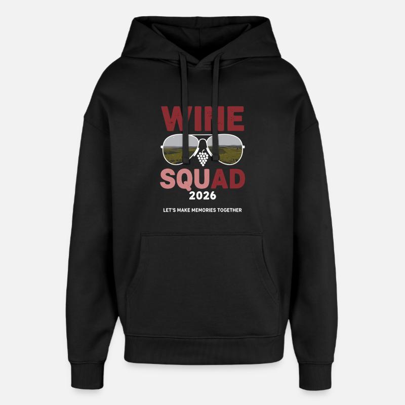 WINE SQUAD 2026 - Oversized Unisex Hoodie von Stanley/Stella - Schwarz