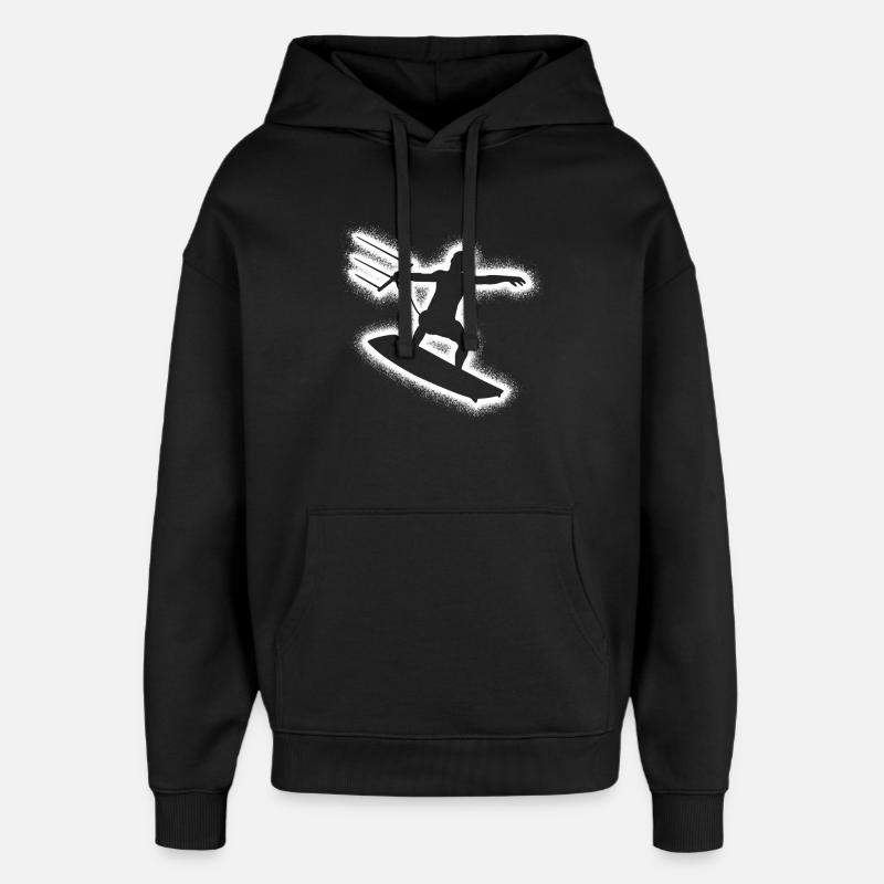Kitesurf Kitesurf Enfants hommes Kitesurf - Sweat à capuche unisexe Stanley/Stella Oversized - noir