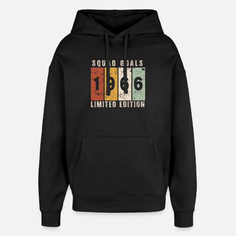 anniversaire 1966 - 60 ans - Sweat à capuche unisexe Stanley/Stella Oversized - noir