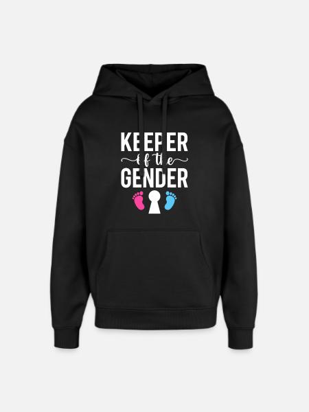 Keeper of the Gender Footprints Design - Oversized Unisex Hoodie by Stanley/Stella - black