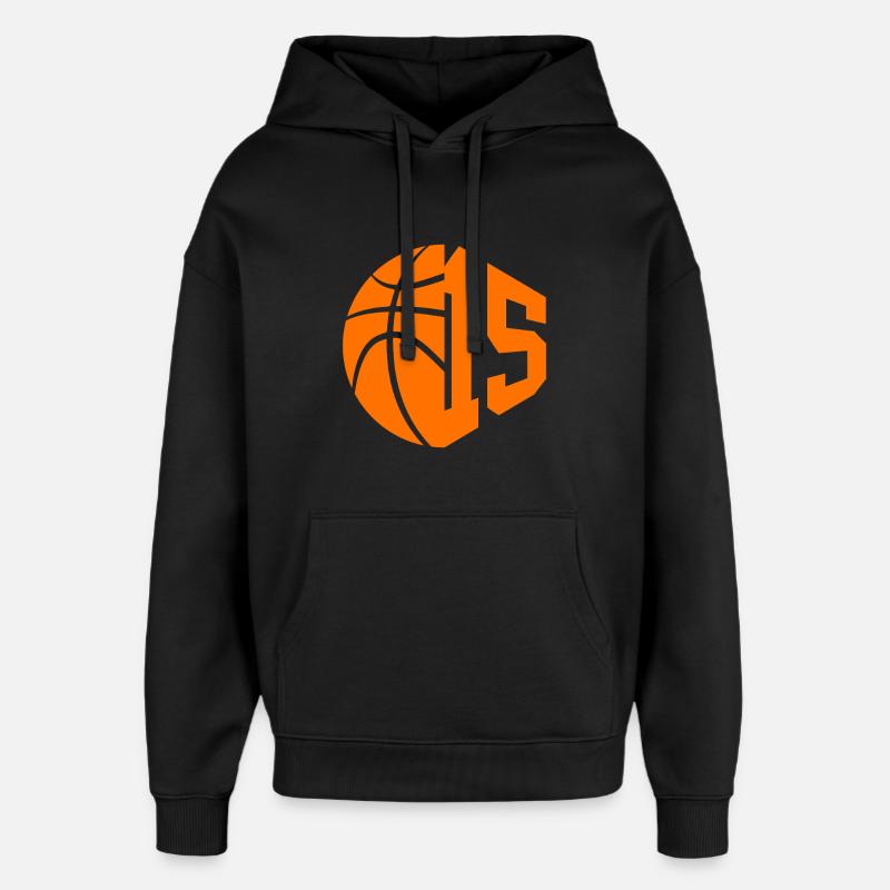 NUMÉRO 15 BASKETBALL 15E ANNIVERSAIRE - Sweat à capuche unisexe Stanley/Stella Oversized - noir