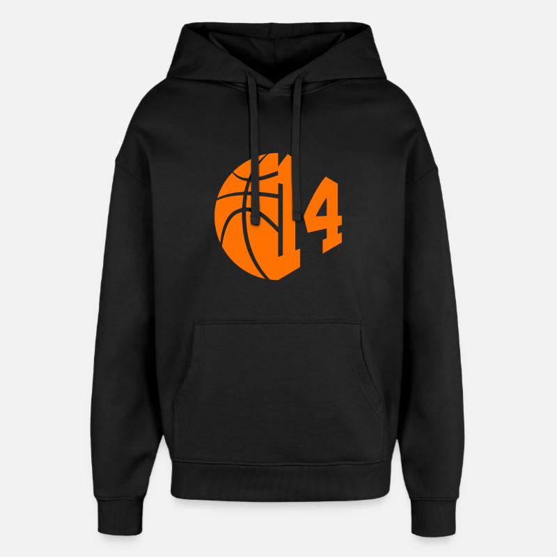 NUMÉRO 14 BASKETBALL 14E ANNIVERSAIRE - Sweat à capuche unisexe Stanley/Stella Oversized - noir