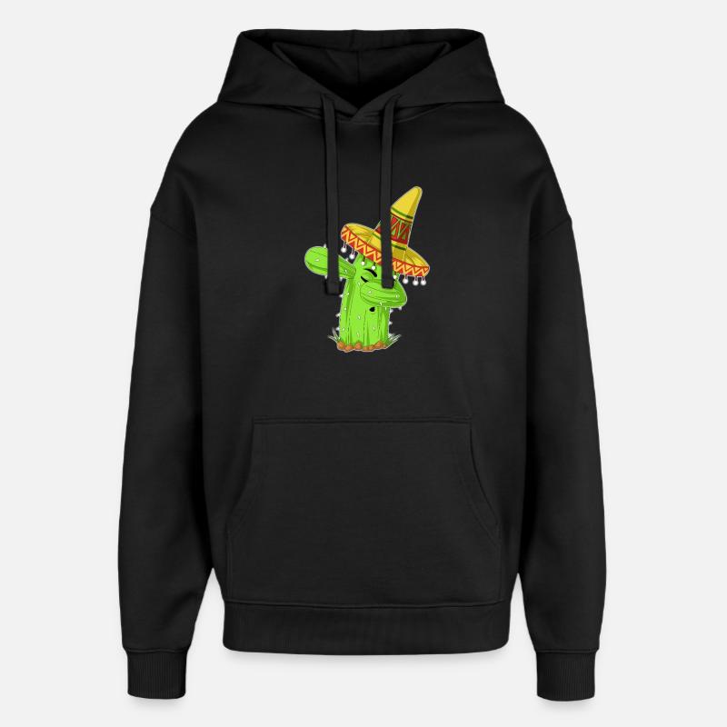 Éponge la chemise mexicaine Cactus - Sweat à capuche unisexe Stanley/Stella Oversized - noir