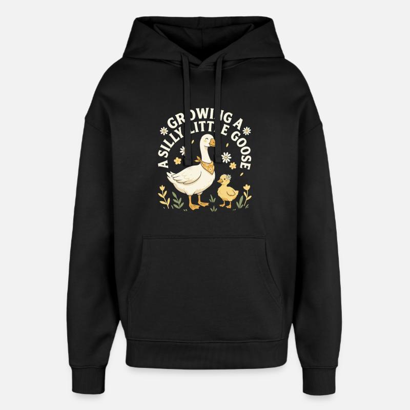 Growing A Silly Little Goose - Oversized Unisex Hoodie von Stanley/Stella - Schwarz