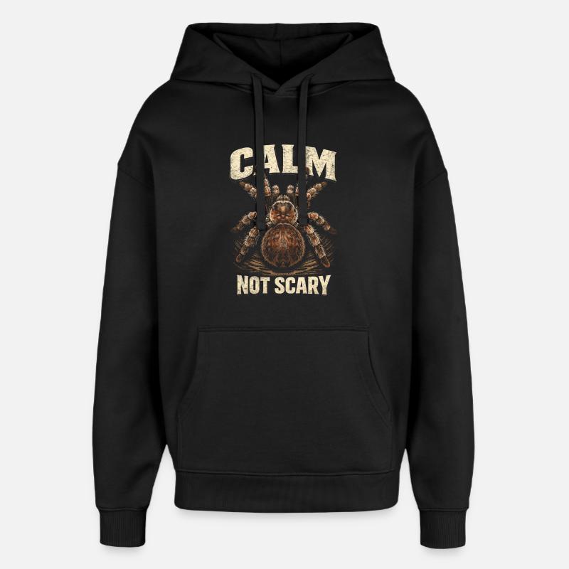 Tarentule Calme Pas Effrayante - Sweat à capuche unisexe Stanley/Stella Oversized - noir