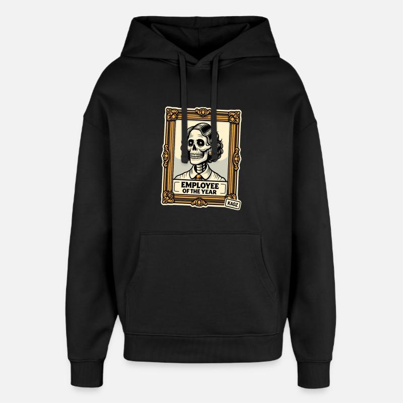 Employé Squelette de l’Année - Sweat à capuche unisexe Stanley/Stella Oversized - noir
