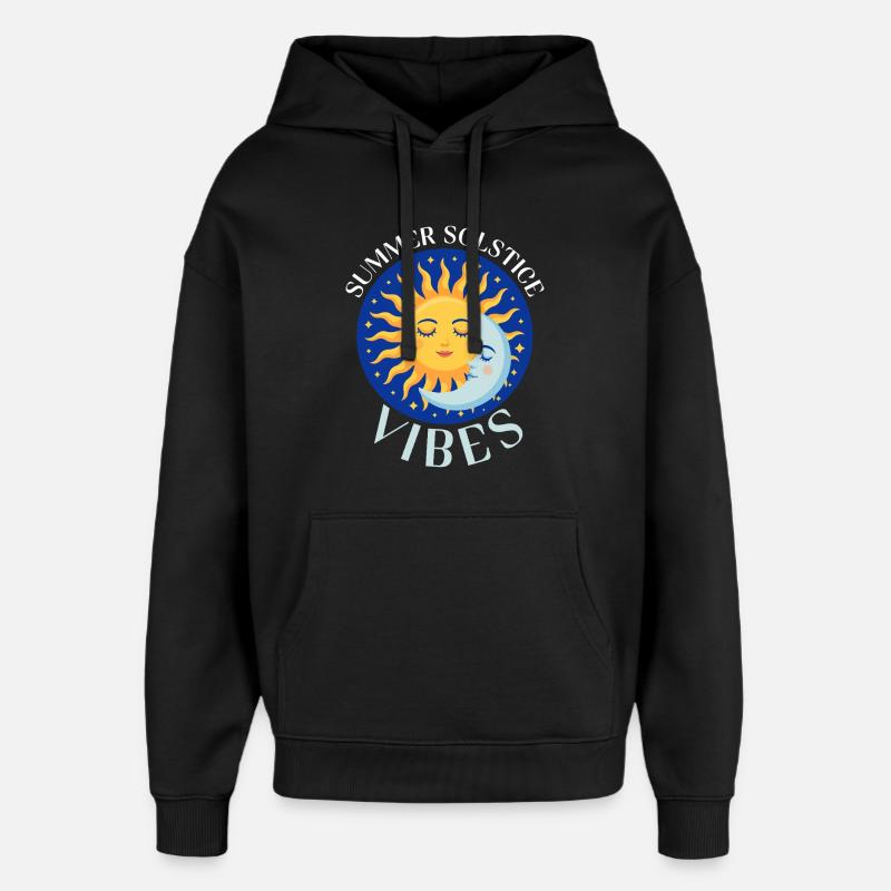 Litha Pagan Solstice d’été Midsommar - Sweat à capuche unisexe Stanley/Stella Oversized - noir