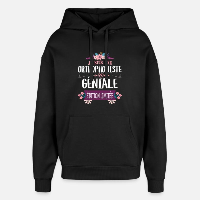 Orthophoniste Géniale Édition Limitée - Sweat à capuche unisexe Stanley/Stella Oversized - noir