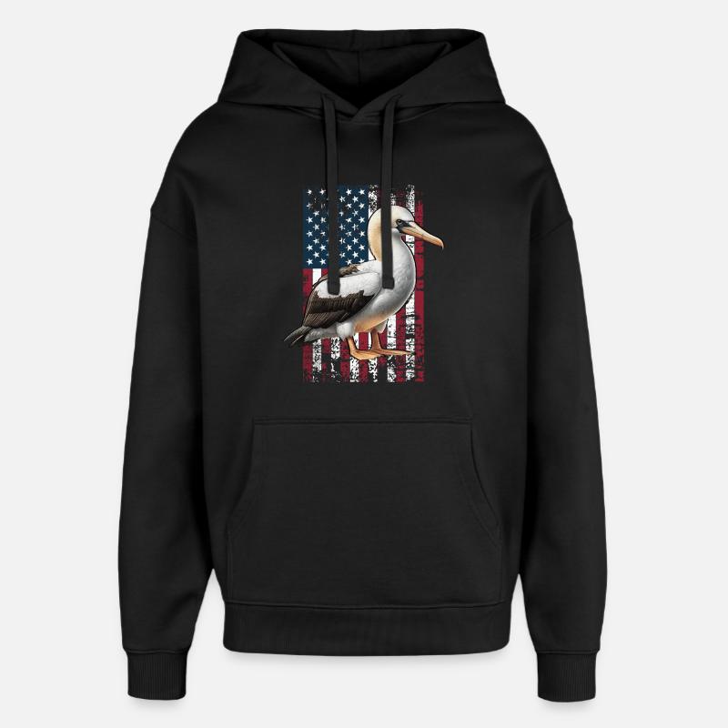 Booby de Nazca des États-Unis - Sweat à capuche unisexe Stanley/Stella Oversized - noir
