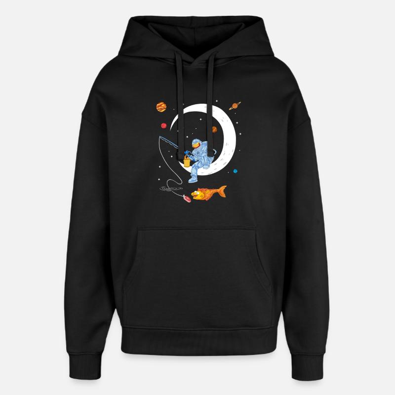 Chemise spatiale de pêche d’astronaute - Sweat à capuche unisexe Stanley/Stella Oversized - noir