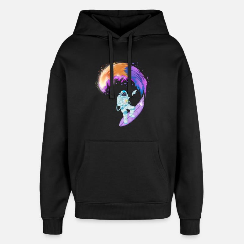 Chemise spatiale de surf d’astronaute - Sweat à capuche unisexe Stanley/Stella Oversized - noir
