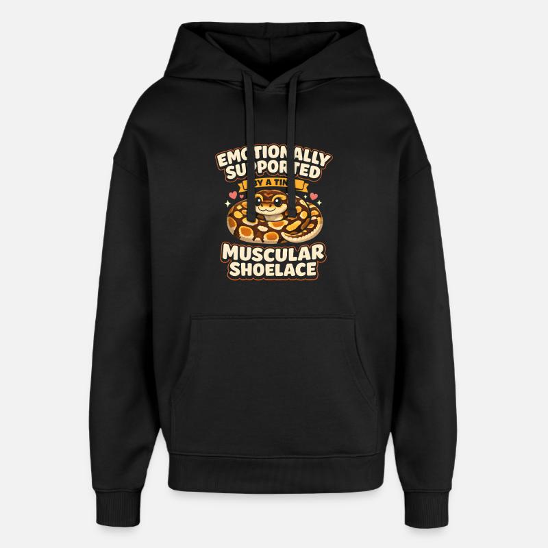 Lacets musclés | Humour du Python Roi - Sweat à capuche unisexe Stanley/Stella Oversized - noir