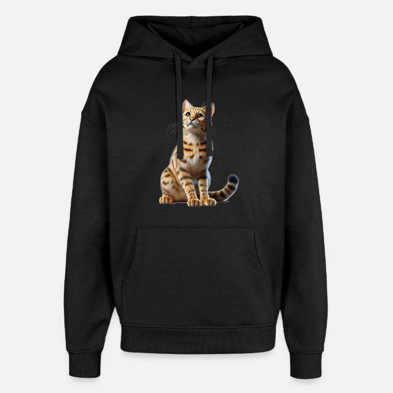 Savannah Katze Savannah Chat - Sweat à capuche unisexe Stanley/Stella Oversized - noir