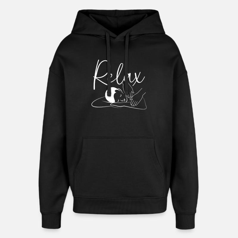 Naturopathe Masseur Massage Masseuse - Sweat à capuche unisexe Stanley/Stella Oversized - noir