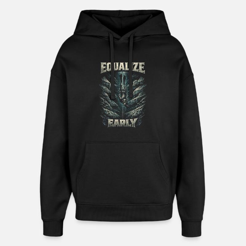 Apnée libre Égalisation précoce - Sweat à capuche unisexe Stanley/Stella Oversized - noir