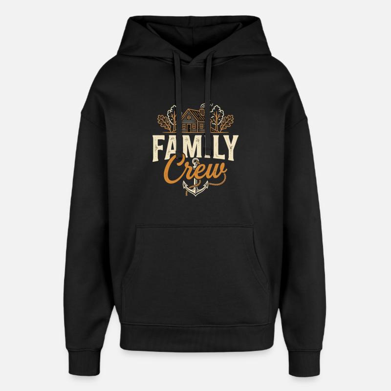 Maison familiale de l’équipe familiale - Sweat à capuche unisexe Stanley/Stella Oversized - noir