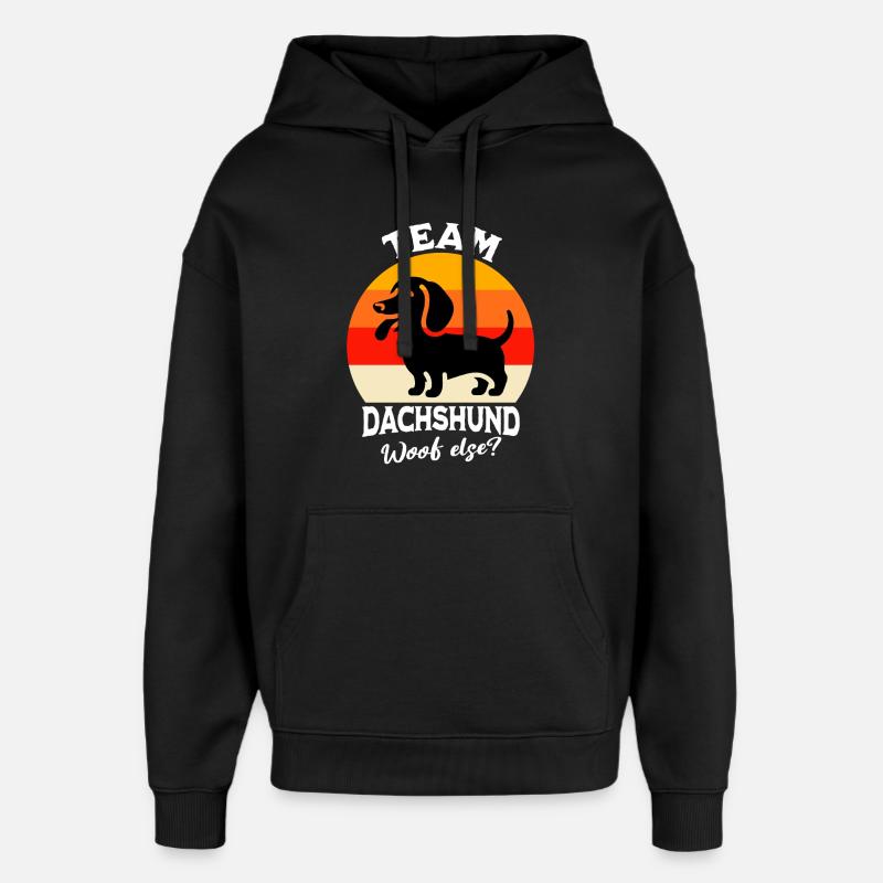 Team Dackel - Oversized Unisex Hoodie von Stanley/Stella - Schwarz