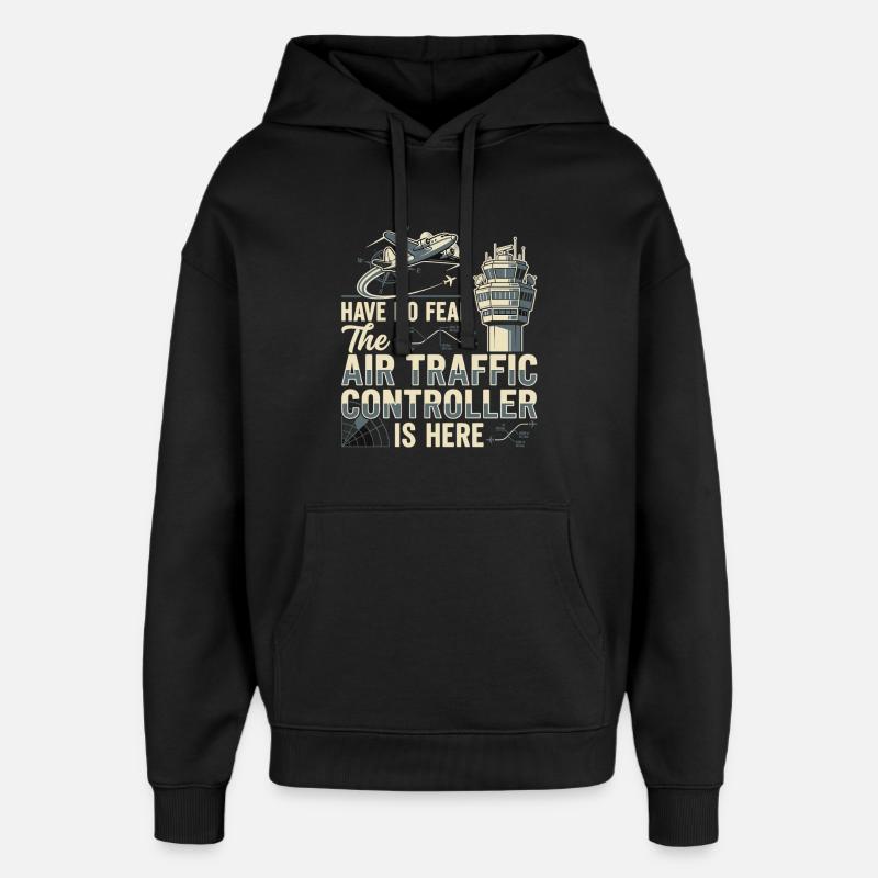 Fluglotse Air Traffic Controller Pilot - Oversized Unisex Hoodie von Stanley/Stella - Schwarz