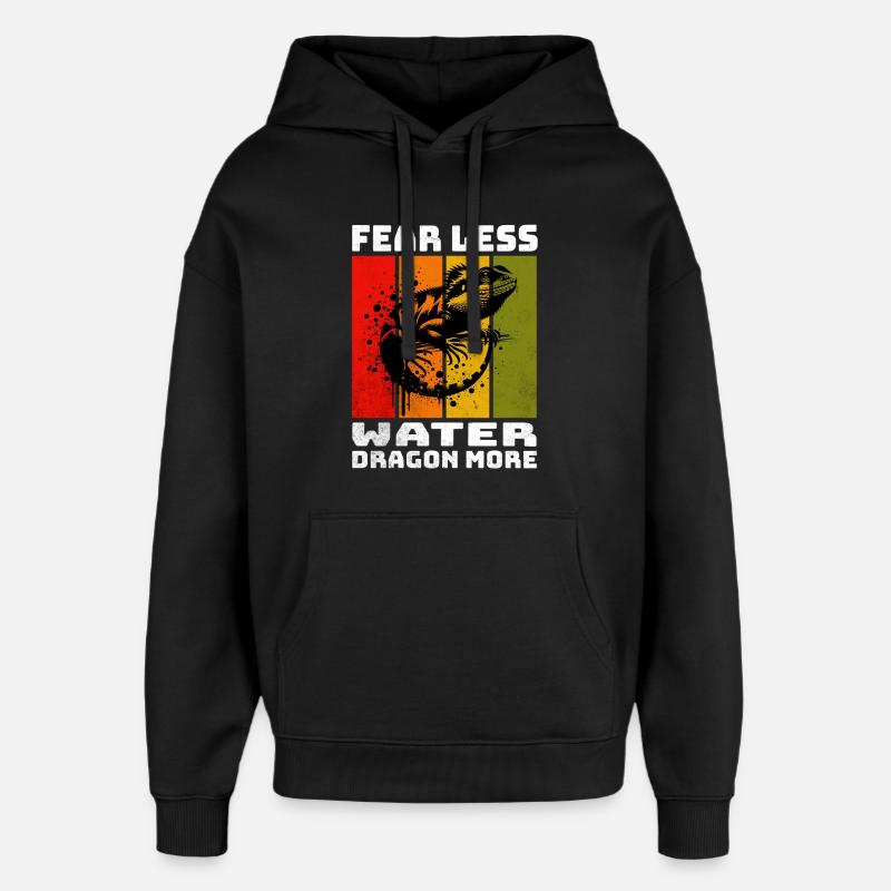 Dragon d’eau chinois - Sweat à capuche unisexe Stanley/Stella Oversized - noir