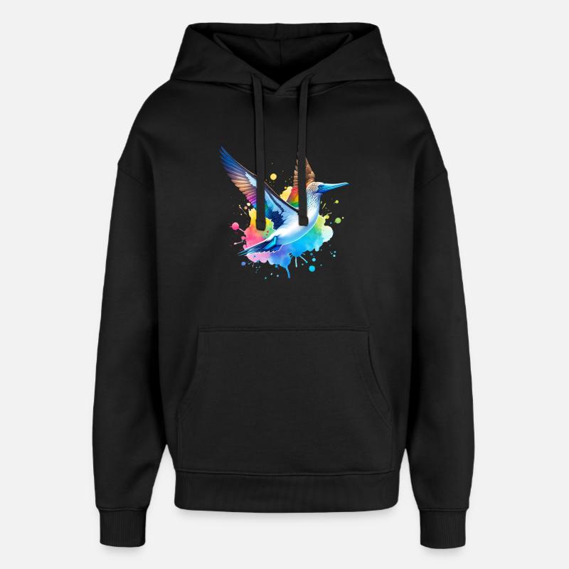 Blaufusstölpel Geschenk - Oversized Unisex Hoodie von Stanley/Stella - Schwarz