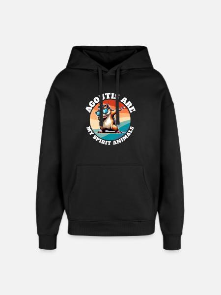 Lustige Aguti Sprüche - Oversized Unisex Hoodie von Stanley/Stella - Schwarz