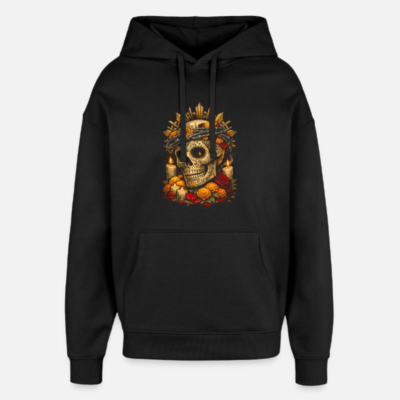 Día de los Muertos - Sweat à capuche unisexe Stanley/Stella Oversized - noir