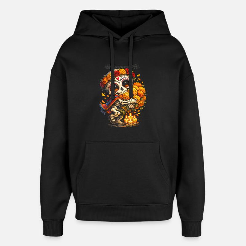 Día de los Muertos - Sweat à capuche unisexe Stanley/Stella Oversized - noir