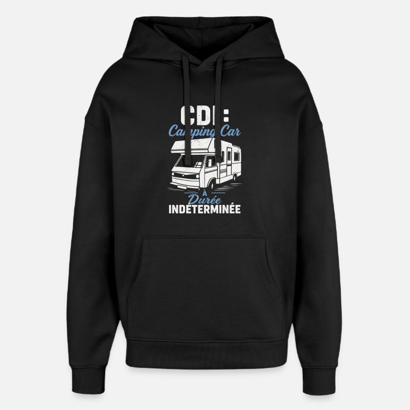 Humour Camping Car CDI Retraite Voyage - Sweat à capuche unisexe Stanley/Stella Oversized - noir