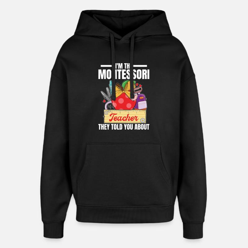 School Teacher Employee Method Education - Oversized Unisex Hoodie by Stanley/Stella - black
