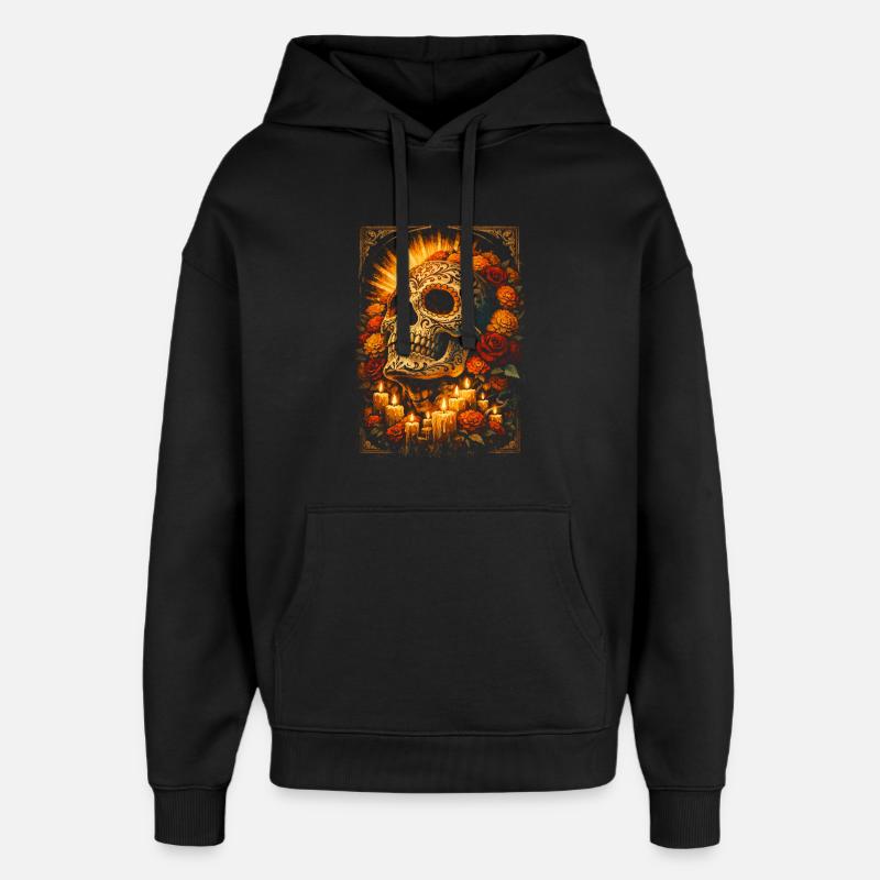 Día de los Muertos - Sweat à capuche unisexe Stanley/Stella Oversized - noir