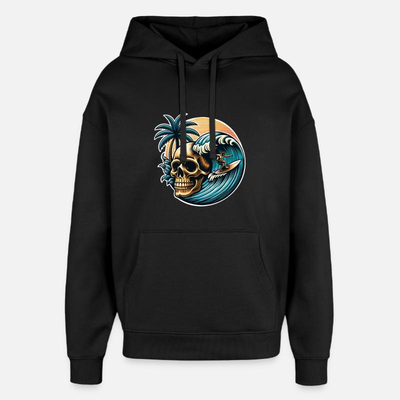 Surfer - Sweat à capuche unisexe Stanley/Stella Oversized - noir