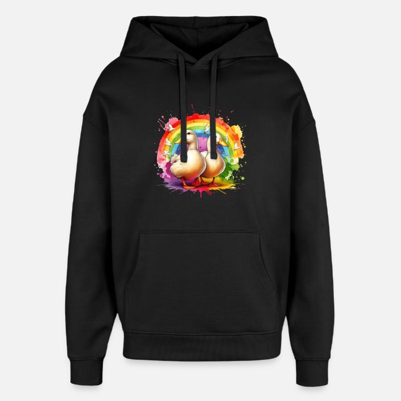 Pekingente Geschenk - Oversized Unisex Hoodie von Stanley/Stella - Schwarz