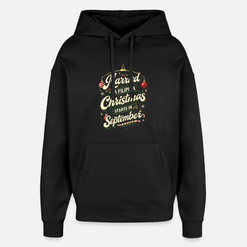 Philippines Famille philippine - Sweat à capuche unisexe Stanley/Stella Oversized - noir