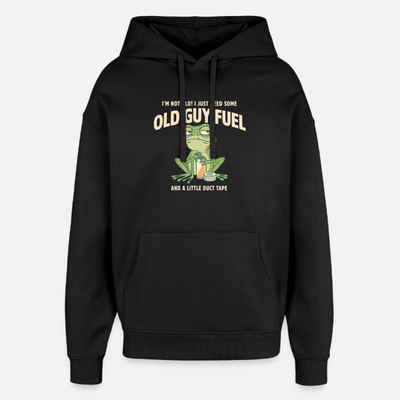 Old Guy Fuel Frog Tee - Sweat à capuche unisexe Stanley/Stella Oversized - noir