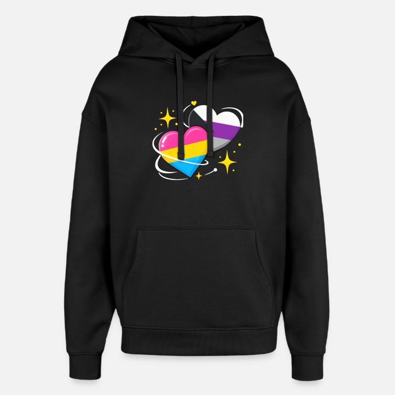 Panromantischer Demisexueller - Oversized Unisex Hoodie von Stanley/Stella - Schwarz