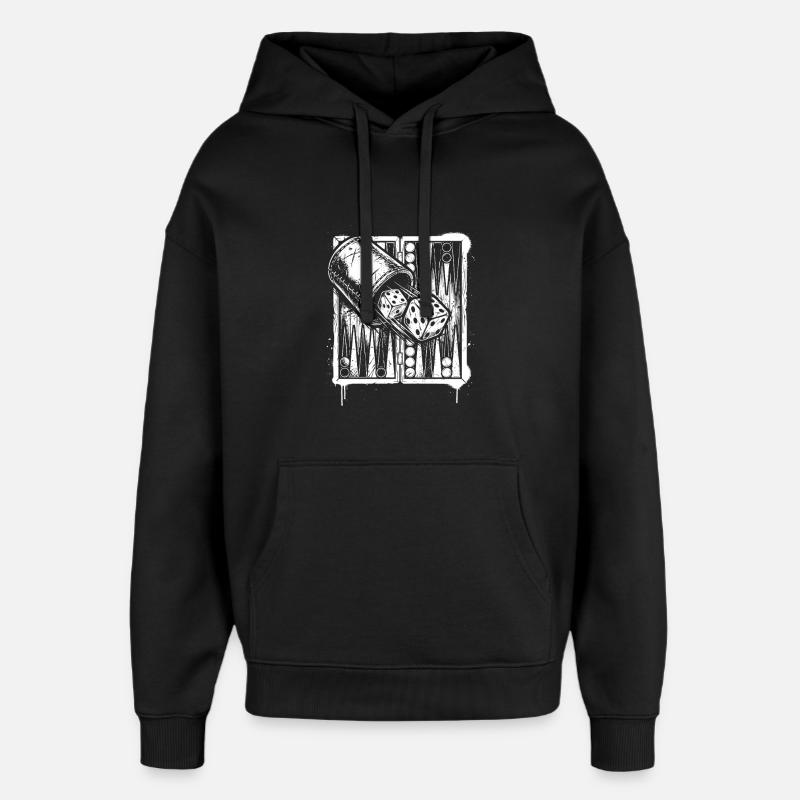 Backgammon | Brettspiel | Geschenk - Oversized Unisex Hoodie von Stanley/Stella - Schwarz