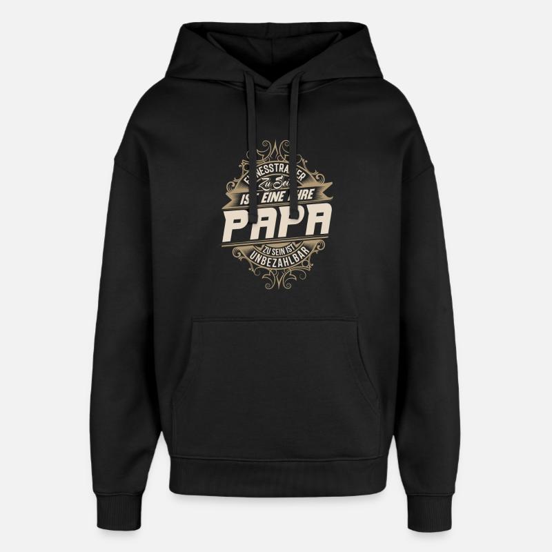 Fitnesstrainer Papa - Oversized Unisex Hoodie von Stanley/Stella - Schwarz