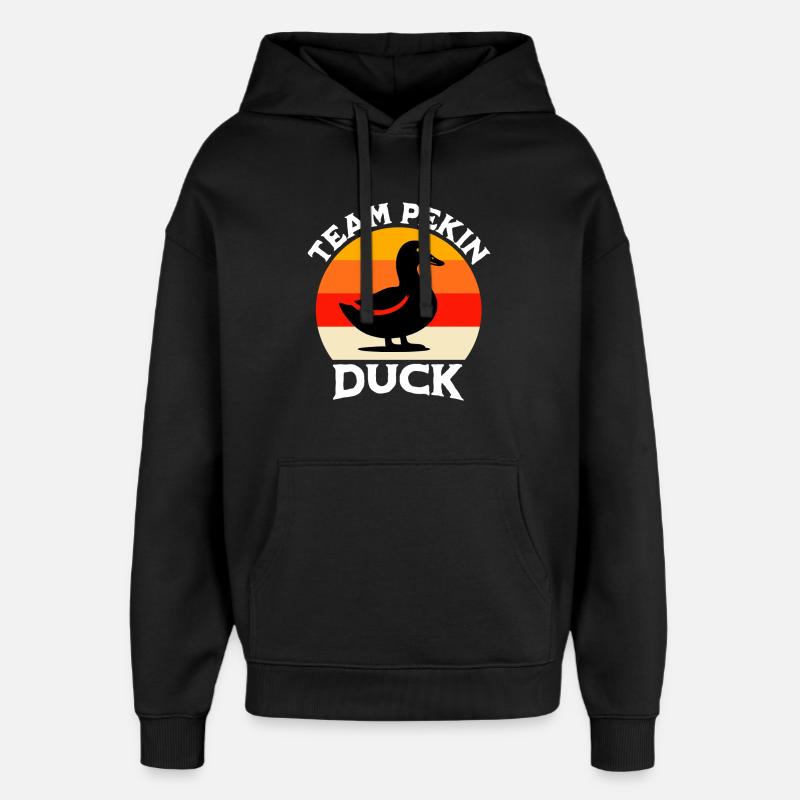 Équipe Canard laqué - Sweat à capuche unisexe Stanley/Stella Oversized - noir